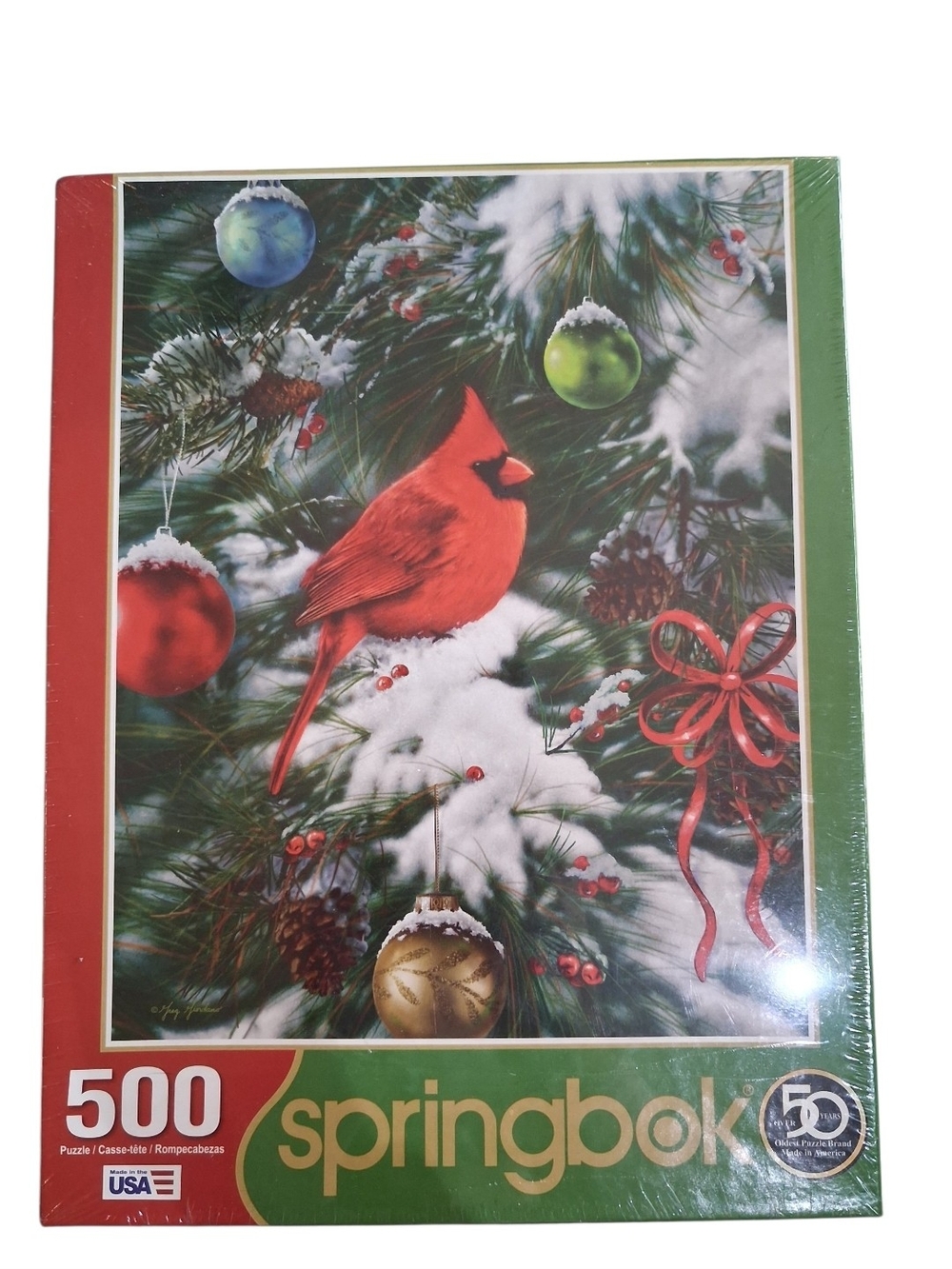 Red Cardinal Holiday Puzzle - 500 Pieces